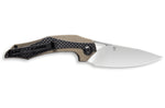 Couteau pliant CIVIVI Plethiros en G10/fibre de carbone 11,2cm - Marron