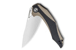 Couteau pliant CIVIVI Plethiros en G10/fibre de carbone 11,2cm - Marron
