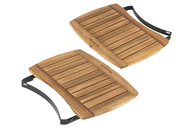 Tablettes latérales en bois d'acacia pour barbecue Big Green Egg Large