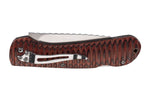 Couteau pliant Herbertz 569811 manche pakkawood strié 11,5cm + clip de poche