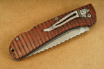 Couteau pliant Herbertz 569811 manche pakkawood strié 11,5cm + clip de poche