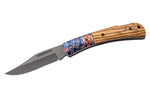 Couteau pliant Herbertz 595511 revêtement titane manche zebrawood à motif 11cm