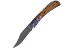 Couteau pliant Herbertz 595511 revêtement titane manche zebrawood à motif 11cm