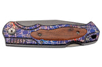 Couteau pliant Herbertz 595413 revêtement titane manche acier à motifs / cocobolo 12,4cm