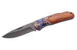 Couteau pliant Herbertz 595213 manche bois de cocobolo 12,5cm avec mitre en acier gravé