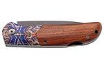 Couteau pliant Herbertz 595213 manche bois de cocobolo 12,5cm avec mitre en acier gravé
