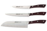 Coffret 3 couteaux de cuisine Arcos Natura : Office + Découper + Santoku