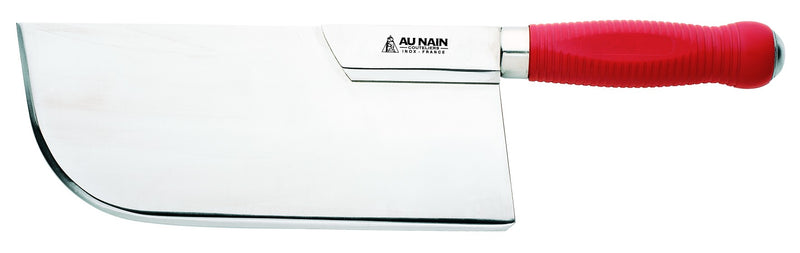 Feuille de boucher AU NAIN lame 26cm 940Gr manche ABS rouge