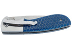 Couteau pliant Herbertz 597812 manche acier / résine synthétique bleue 11,5cm