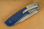 Couteau pliant Herbertz 597812 manche acier / résine synthétique bleue 11,5cm