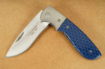 Couteau pliant Herbertz 597812 manche acier / résine synthétique bleue 11,5cm