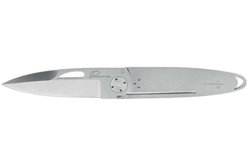 Couteau pliant Perceval Le T45 manche 10,5 cm tout inox