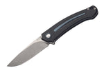Couteau pliant MKM Arvenis By FOX Knives MK.FX01MGGY manche en G10 noir/Alu gris 12cm+ étui