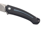 Couteau pliant MKM Arvenis By FOX Knives MK.FX01MGGY manche en G10 noir/Alu gris 12cm+ étui