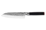 Couteau santoku Kotai lame martelée 18cm manche pakkawood avec fourreau