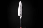 Couteau santoku Kotai lame martelée 18cm manche pakkawood avec fourreau