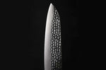Couteau santoku Kotai lame martelée 18cm manche pakkawood avec fourreau