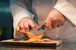 Couteau de chef Kotai lame martelée 20cm manche pakkawood avec fourreau
