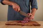 Couteau de chef Kotai lame martelée 20cm manche pakkawood avec fourreau