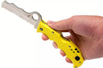 Couteau pliant Spyderco Assist C79PSYL semi-denté manche en nylon/fibre de verre jaune 12,4cm