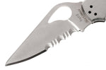 Couteau pliant Spyderco BYRD Meadowlark 2 à dents tout inox 10cm