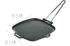 Grill viande carré en fonte - 25,5x25,5cm