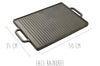 Plancha grill réversible en fonte - 50x35cm