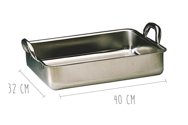 Plat à rôtir Matfer en acier inoxydable - 40 cm