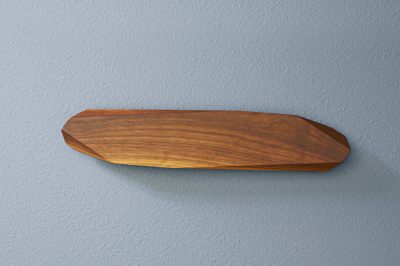 Barre magnétique artisanale haut de gamme Noyer 40cm pour 5 couteaux