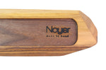 Barre magnétique artisanale haut de gamme Noyer 40cm pour 5 couteaux