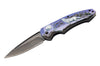 Couteau pliant Herbertz 587712 manche aluminium décoration 3D motif loup 11,5cm