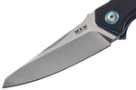 Couteau pliant MKM Raut By Viper MK.VP01GFBK manche en titanium/G10 noir 12cm front flipper + étui
