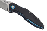 Couteau pliant MKM Raut By Viper MK.VP01GFBK manche en titanium/G10 noir 12cm front flipper + étui