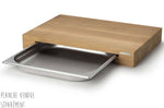 Bac gastronorme en inox pour planche à découper Continenta - 35,5x32,5x4cm