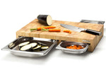 Bac gastronorme en inox pour planche à découper Continenta - 32,5x26,5x4cm