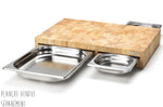Petit bac gastronorme en inox pour planche à découper Continenta - 17,5x16x4cm