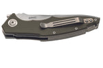 Couteau pliant MKM Raut By Viper MK.VP01GFGR manche en titanium/G10 vert 12cm front flipper + étui