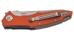 Couteau pliant MKM Raut By Viper MK.VP01GFOR manche en titanium/G10 orange 12cm front flipper + étui