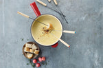 Service à fondue à fromage Beka Belledone en fonte émaillée pour 6 personnes - Coloris rouge