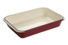 Plat à rôtir en fonte émaillée rouge - 40x25cm
