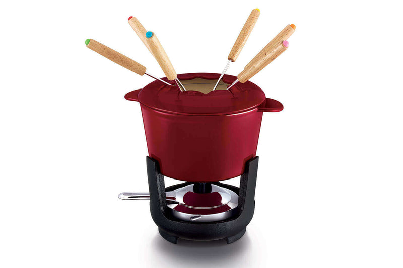Service à fondue Beka Arome en fonte émaillée pour 6 personnes - Coloris rouge