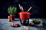 Service à fondue Beka Arome en fonte émaillée pour 6 personnes - Coloris rouge