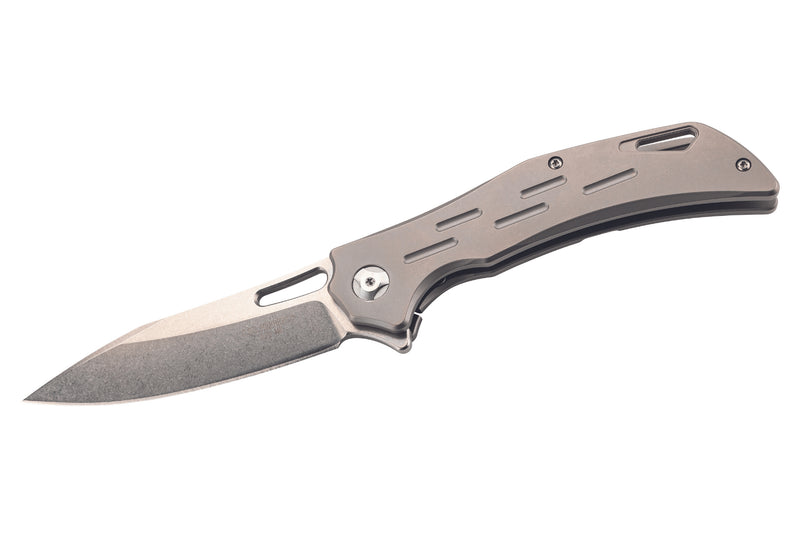 Couteau pliant Herbertz 593512 manche robuste en titanium gris 11,8cm