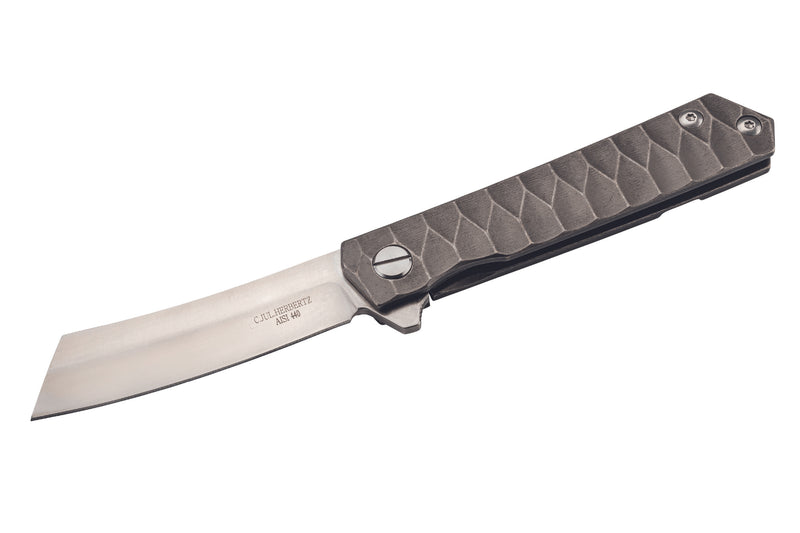 Couteau pliant Herbertz 593612 manche en titane TC4 gris 12cm