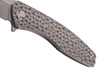 Couteau pliant Herbertz 593013 manche en titane texturé TC4 gris 12,5cm