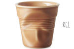 Tasse Revol Espresso Froissé 8cl en porcelaine Terre de Sienne