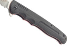 Couteau pliant Herbertz 591217 manche en acier inox/G10 rouge et noir 16,5cm