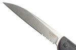 Couteau pliant Herbertz 591217 manche en acier inox/G10 rouge et noir 16,5cm