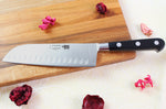 Couteau santoku Sabatier Éléphant Idéal Forgé 17cm manche nylon noir