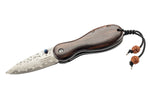 Couteau pliant Herbertz 591509 lame damassée et manche en bois de tagayasan 9cm + étui